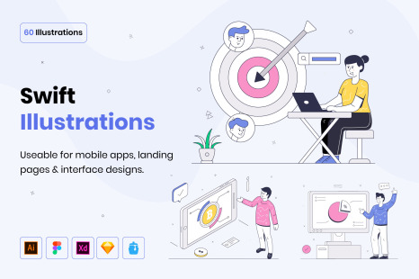 60 Perfect Swift Illustrations