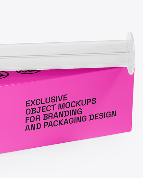 Syringe with Injection & Box Mockup