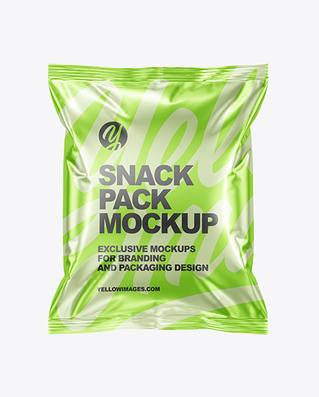 Metallic Snack Pack Mockup
