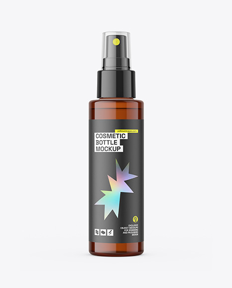 Amber Spray Bottle Mockup
