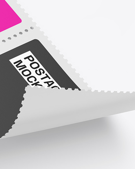 Four Postage Stamp Mockup