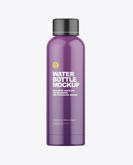 Glossy Plastic Bottle Mockup