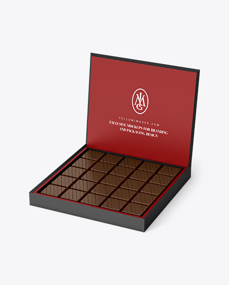 Box of Chocolate Sweets Mockup - Free Download Images High Quality PNG, JPG