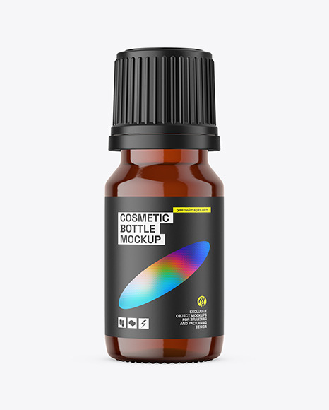 Amber Dropper Bottle Mockup