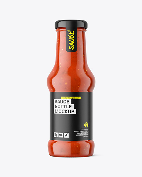 Tomato Sauce Bottle Mockup