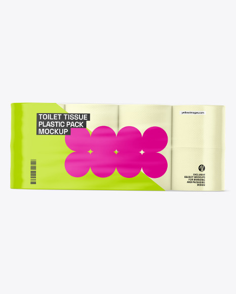 Toilet Tissue 8 pack Mockup