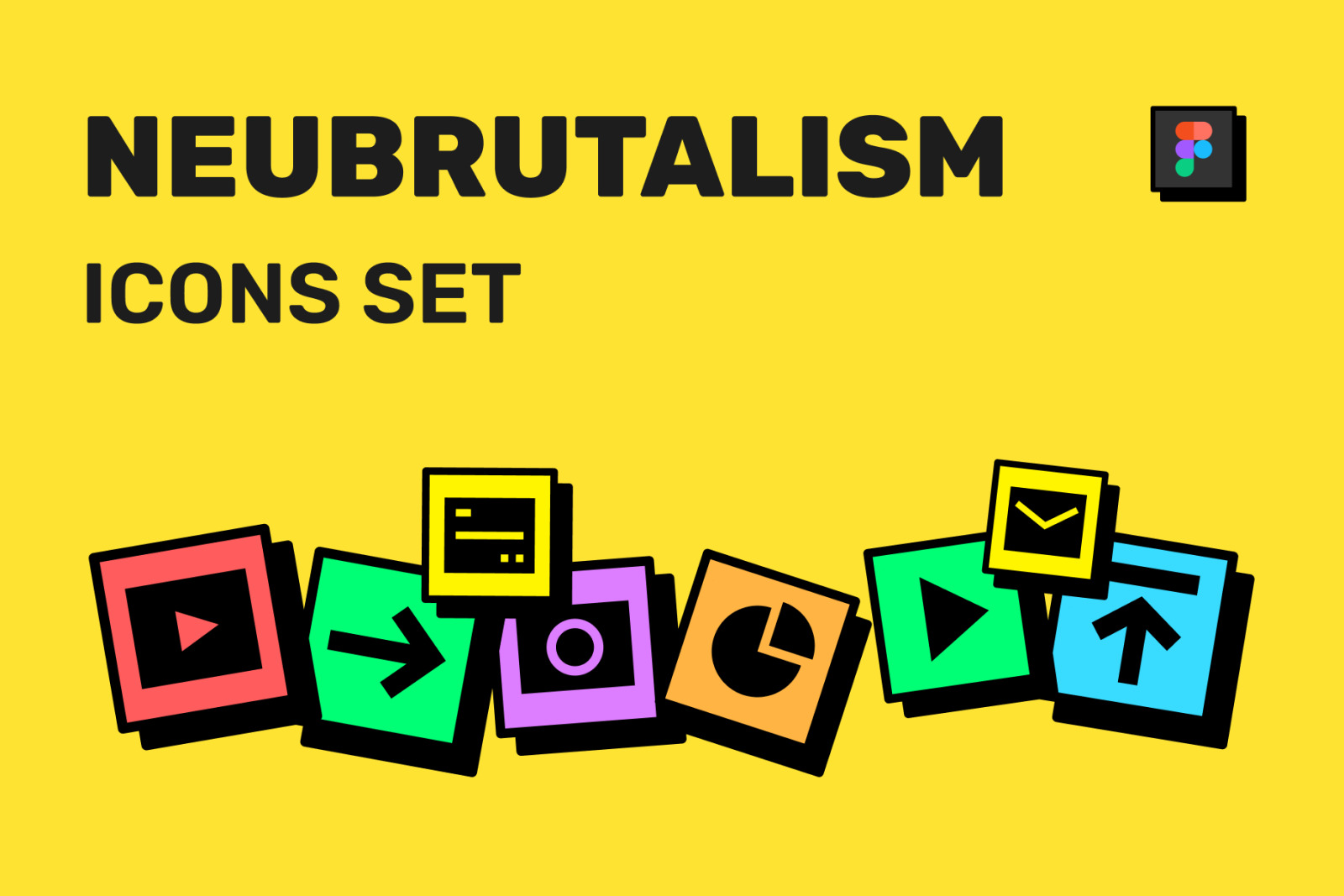 Neubrutalism Icons Set