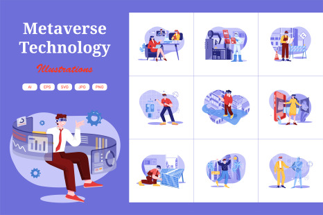 M483_Metaverse Illustration Pack