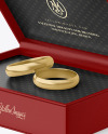 Jewelry Case with Wedding Rings Mockup