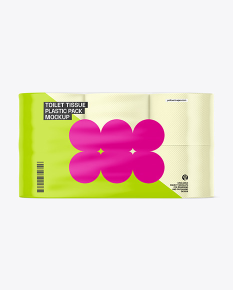 Toilet Tissue 6 pack Mockup