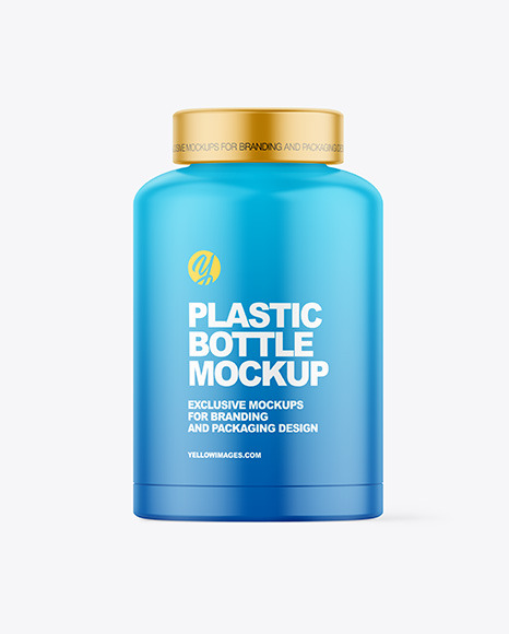 Matte Plastic Bottle Mockup