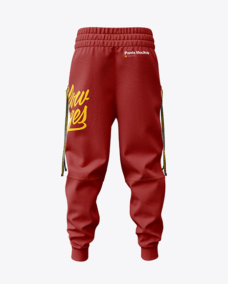 Jogger Pants Mockup - Back View