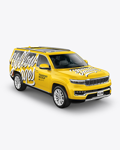 Luxury SUV Mockup - Half Side View