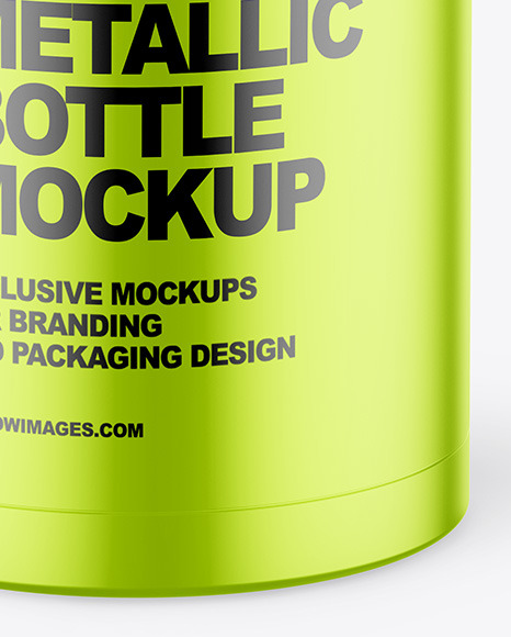 Matte Metallic Bottle Mockup