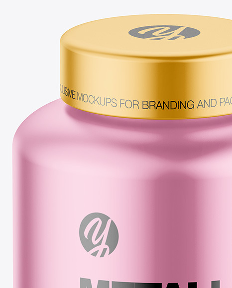 Matte Metallic Bottle Mockup