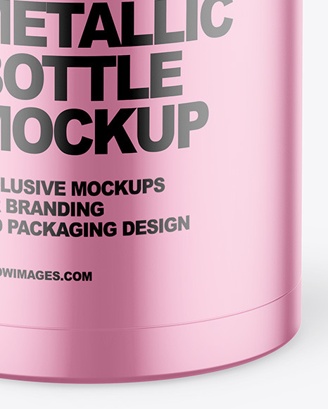 Matte Metallic Bottle Mockup