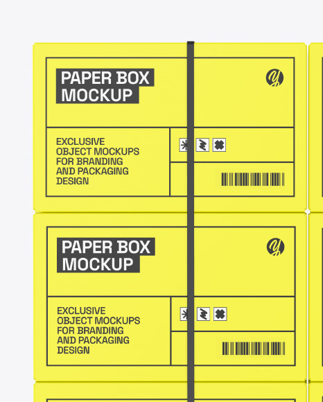 Wooden Pallet With Paper Boxes Mockup