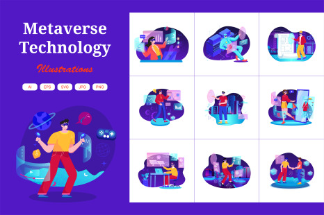 M479_Metaverse Illustration Pack
