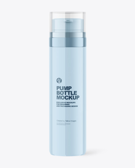 50ml Cosmetic Pump Bottle Mockup