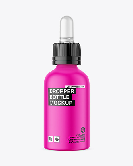 Matte Dropper Bottle Mockup