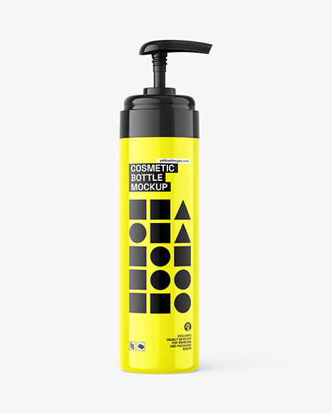 Glossy Pump Bottle Mockup