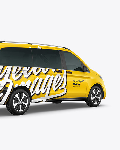 Van Mockup - Back Half Side View