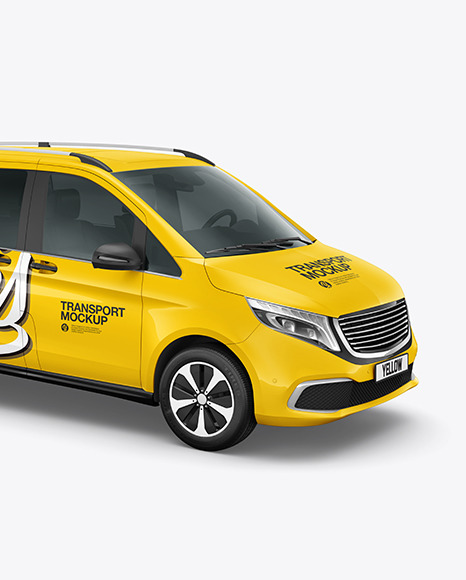 Van Mockup - Half Side View