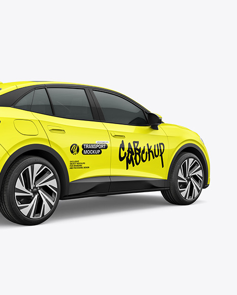 Electric Crossover SUV - Back Half Side View