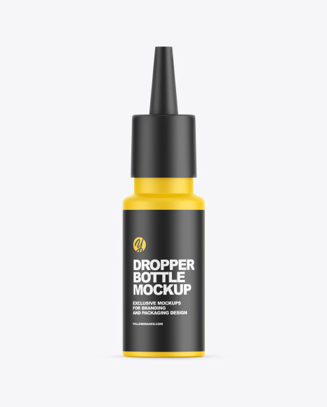 Matte Dropper Bottle Mockup