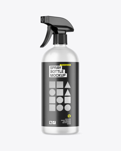 Frosted Plastic Spray Bottle Mockup