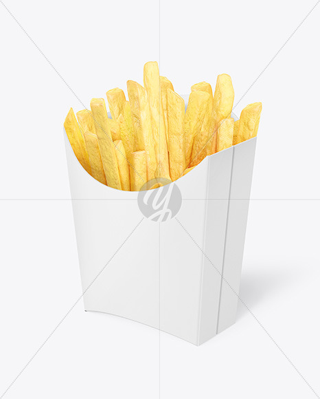 Paper French Fries Packaging Mockup