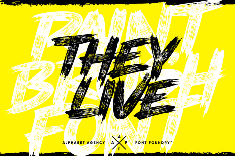They Live Paint Brush Font