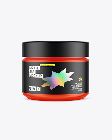 Matte Cosmetic Jar Mockup