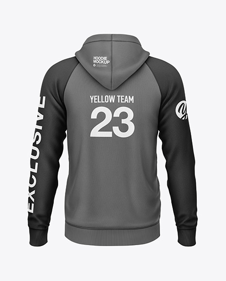 Hoodie Raglan Mockup