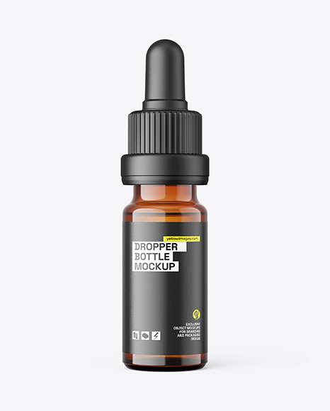 10ml Amber Dropper Bottle Mockup