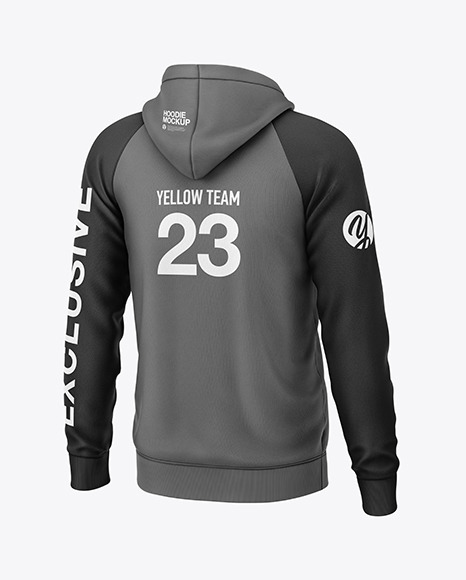 Hoodie Raglan Mockup