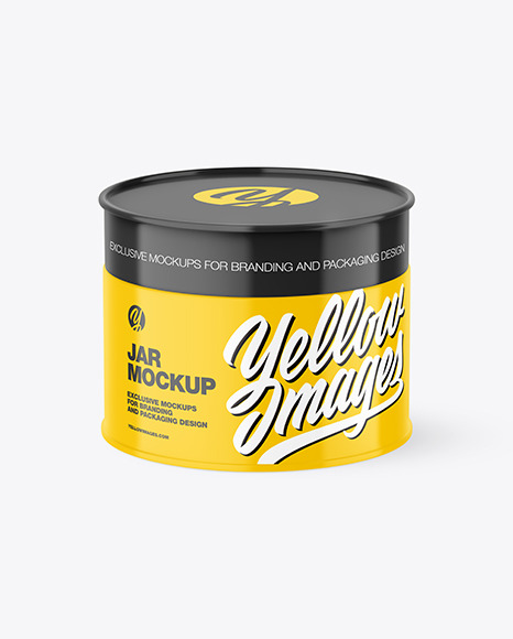 Glossy Plastic Jar Mockup