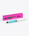 Syringe with Injection & Box Mockup