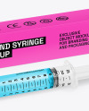 Syringe with Injection & Box Mockup