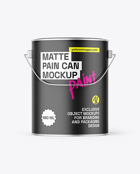 Matte Paint Bucket Mockup