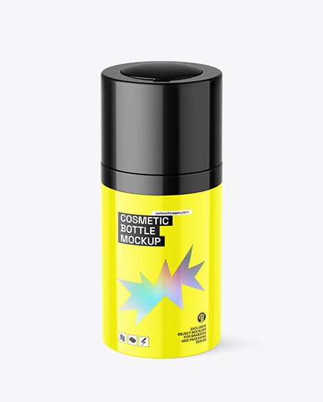 Glossy Airless Bottle Mockup