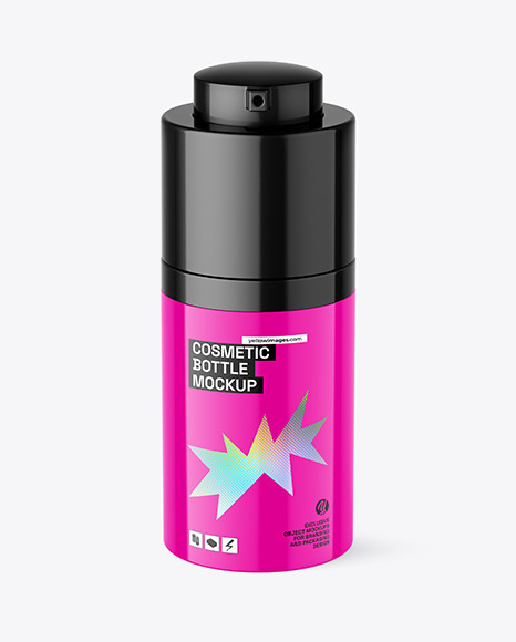 Glossy Airless Bottle Mockup