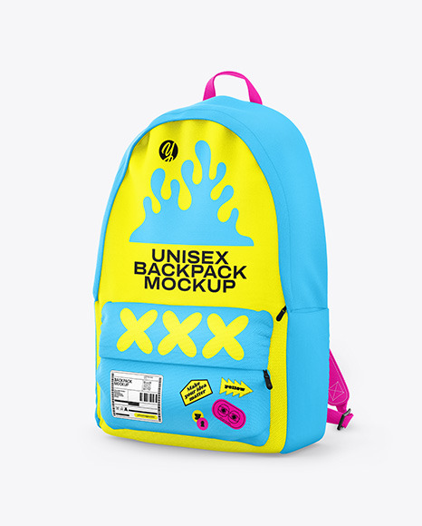 Backpack Mockup - Half Side View