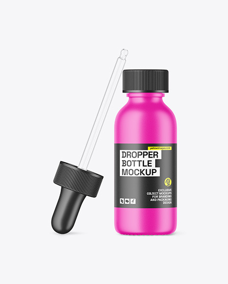 Matte Dropper Bottle Mockup