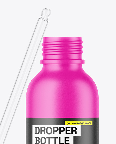 Opened Matte Dropper Bottle Mockup