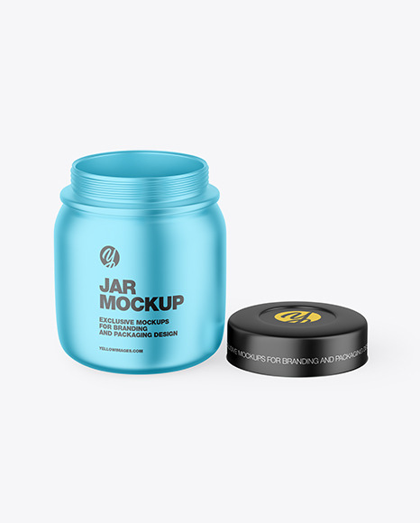 Opened Mattelic Plastic Jar Mockup