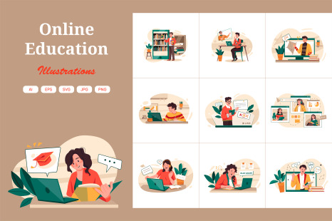 M467_Online Education Illustration Pack