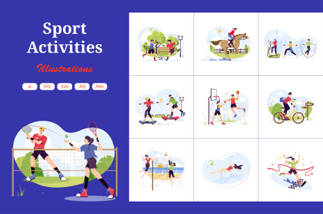 M463_Sport Activities Illustration Pack