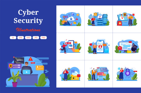 M492_Cyber Security Illustration Pack