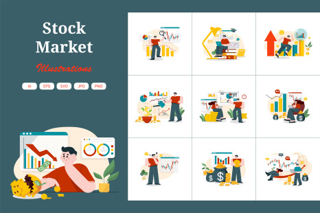 M493_Stock Market Illustration Pack